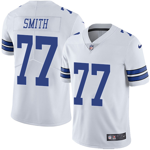 Nike Cowboys #77 Tyron Smith White Men's Stitched NFL Vapor Untouchable Limited Jersey - Click Image to Close